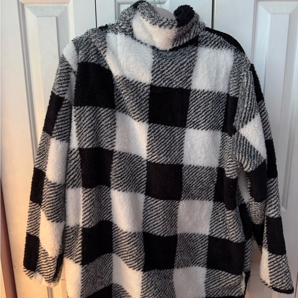 Buffalo Plaid Puffed Sherpa Jacket - Picture 6 of 6